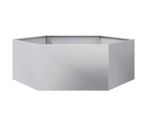 Dārza Puķu Kaste, Sešstūra, 138X120X45 Cm, Cinkots Tērauds Vidaxl