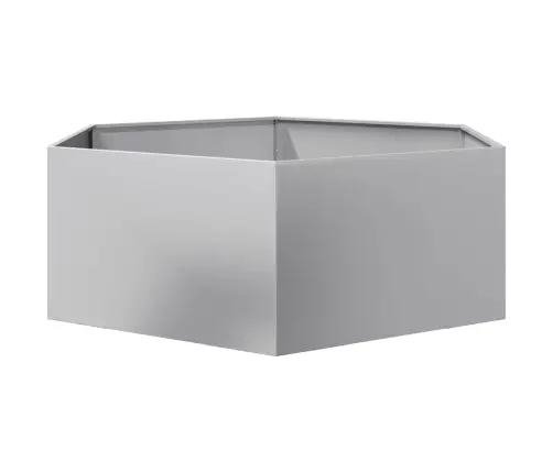 Dārza Puķu Kaste, Sešstūra, 138X120X45 Cm, Cinkots Tērauds Vidaxl