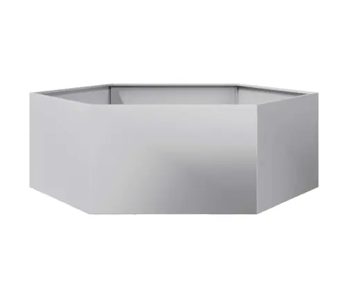 Dārza Puķu Kaste, Sešstūra, 138X120X45 Cm, Cinkots Tērauds Vidaxl