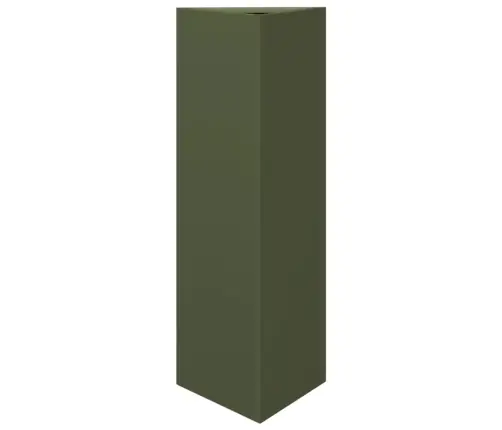 Dārza Puķu Kastes, 2 Gab., Olīvu Zaļa, 30X26X75 Cm, Tērauds Vidaxl