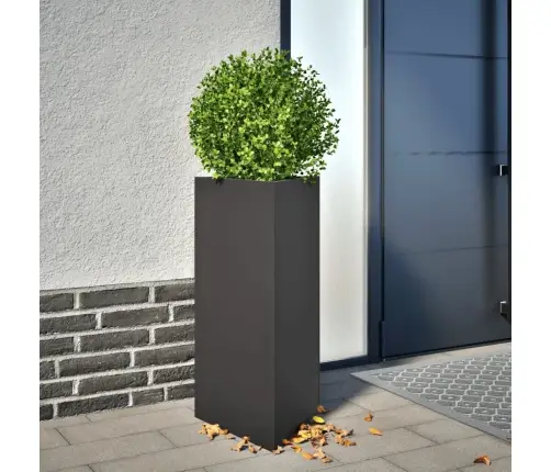 Dārza Puķu Kaste, Melna, 40X34,5X70 Cm, Tērauds Vidaxl