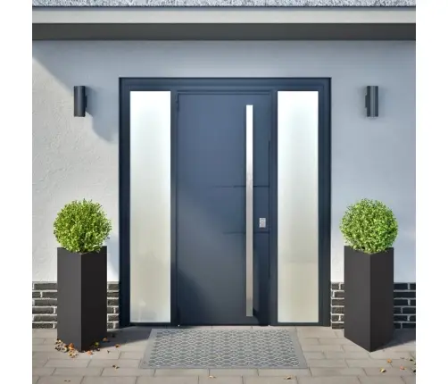 Sodo Loveliai, 2Vnt., Juodi, 40X34,5X70cm Plienas, Trikampiai