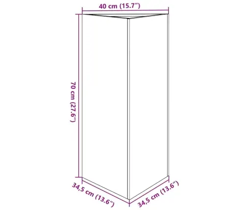 Sodo Loveliai, 2Vnt., Juodi, 40X34,5X70cm Plienas, Trikampiai