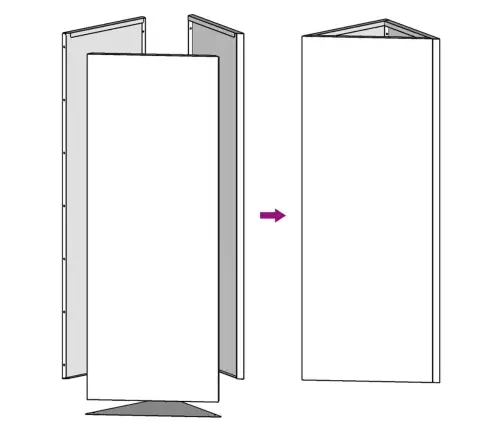 Aia Taimekastid 2 Tk, Valge, Kolmnurk, 40X34,5X70 cm Teras