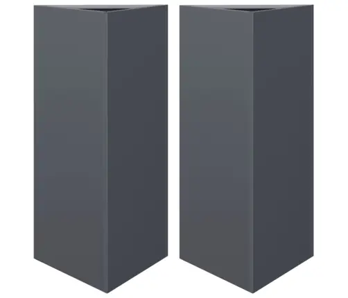 Dārza Puķu Kastes, 2 Gab., 40X34,5X70 Cm, Tērauds Vidaxl