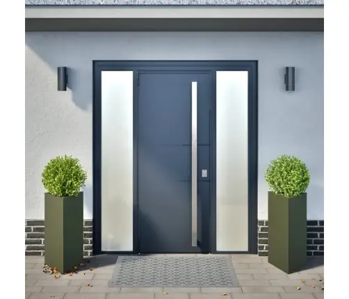 Dārza Puķu Kastes, 2 Gab., Olīvu Zaļa, 40X34,5X70 Cm, Tērauds Vidaxl