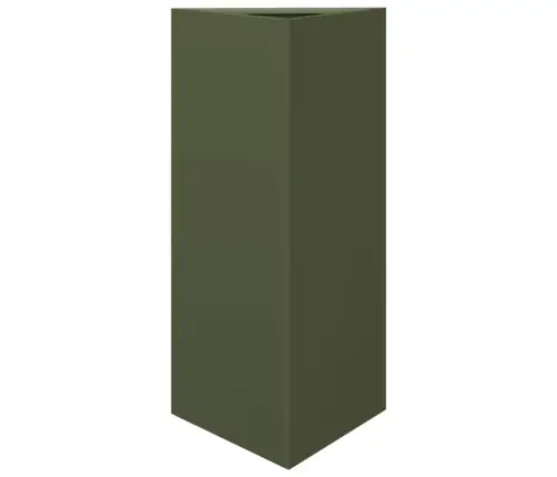 Dārza Puķu Kastes, 2 Gab., Olīvu Zaļa, 40X34,5X70 Cm, Tērauds Vidaxl