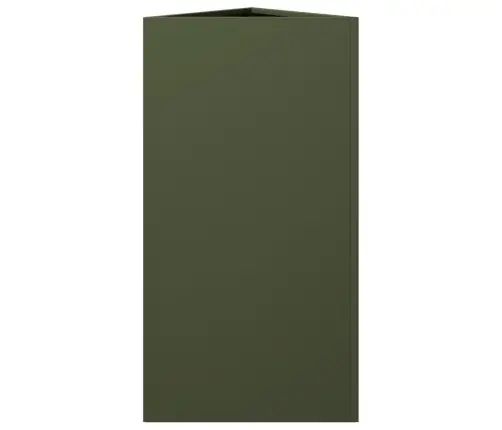 Dārza Puķu Kastes, 2 Gab., Olīvu Zaļa, 40X34,5X70 Cm, Tērauds Vidaxl