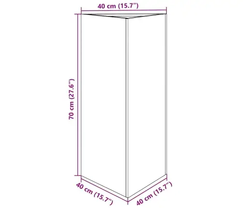 Dārza Puķu Kastes, 2 Gab., 40X40X75 Cm, Nerūsējošs Tērauds Vidaxl