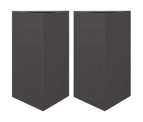 Aia Taimekastid 2 Tk, Must, Kolmnurk, 50X43X75 cm Teras