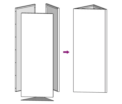 Aia Taimekastid 2 Tk, Must, Kolmnurk, 50X43X75 cm Teras