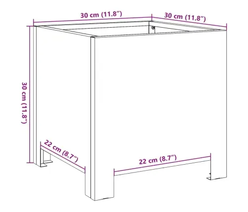 Aia Taimekastid 2 Tk, Must, 30X30X30 cm Teras