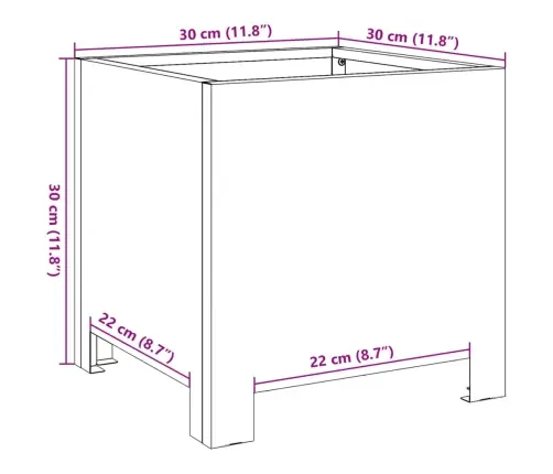 Aia Taimekastid 2 Tk, Valge, 30X30X30 cm Teras