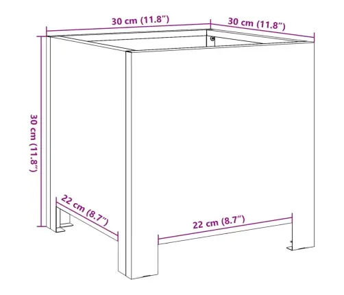Dārza Puķu Kastes, 2 Gab., Olīvu Zaļas, 30X30X30 Cm, Tērauds Vidaxl