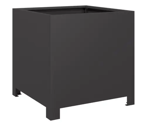 Dārza Puķu Kaste, Melna, 40X40X40 Cm, Tērauds Vidaxl