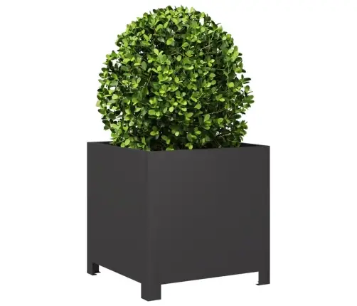 Dārza Puķu Kaste, Melna, 40X40X40 Cm, Tērauds Vidaxl