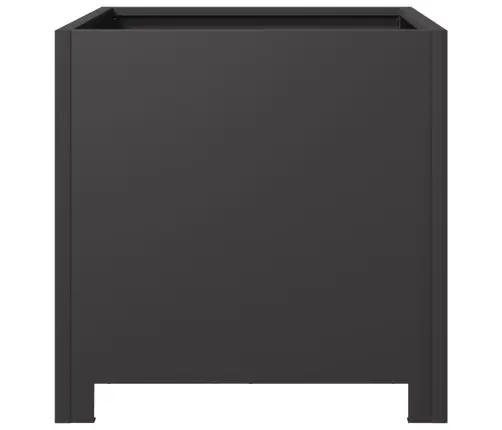 Dārza Puķu Kaste, Melna, 40X40X40 Cm, Tērauds Vidaxl