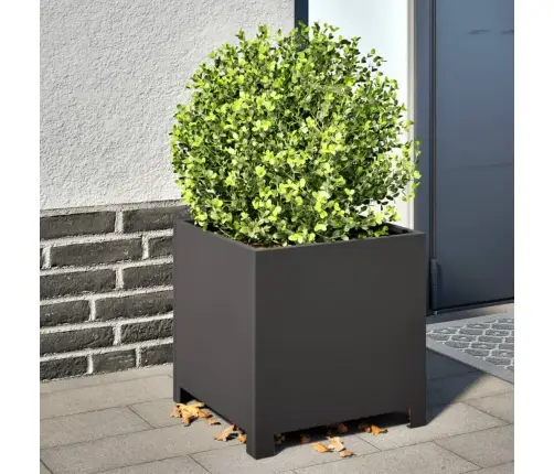 Dārza Puķu Kaste, Melna, 40X40X40 Cm, Tērauds Vidaxl