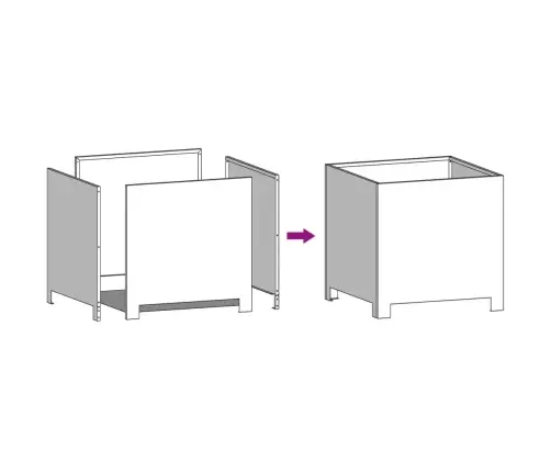 Aia Taimekast, Valge, 40X40X40 cm Teras