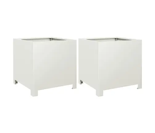 Aia Taimekastid 2 Tk, Valge, 40X40X40 cm Teras