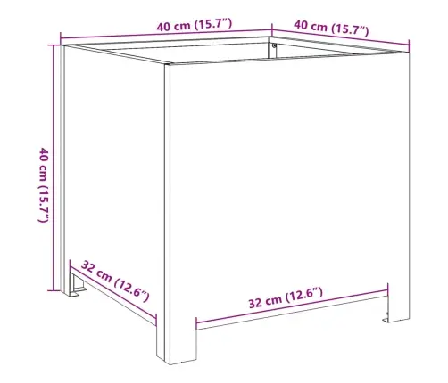 Aia Taimekastid 2 Tk, Antratsiithall, 40X40X40 cm Teras