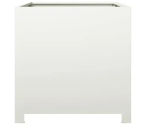 Dārza Puķu Kaste, Balta, 50X50X50 Cm, Tērauds Vidaxl