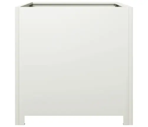 Dārza Puķu Kaste, Balta, 50X50X50 Cm, Tērauds Vidaxl