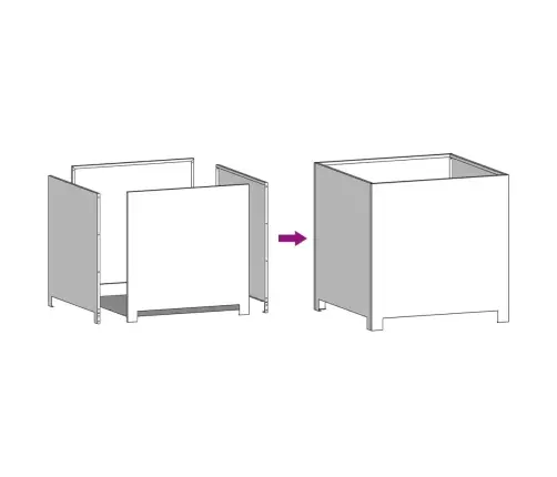 Sodo Lovelis, 50X50X50cm Galvanizuotas Plienas