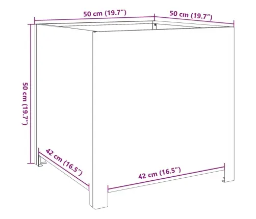 Sodo Lovelis, 50X50X50cm Galvanizuotas Plienas