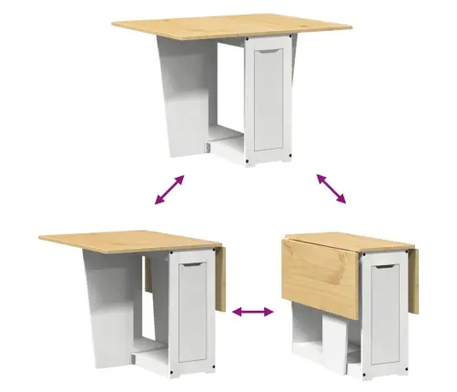 Valgomojo Stalas Corona, Balta, Pušies Masyvas