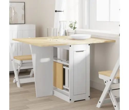 Valgomojo Stalas Corona, Balta, Pušies Masyvas