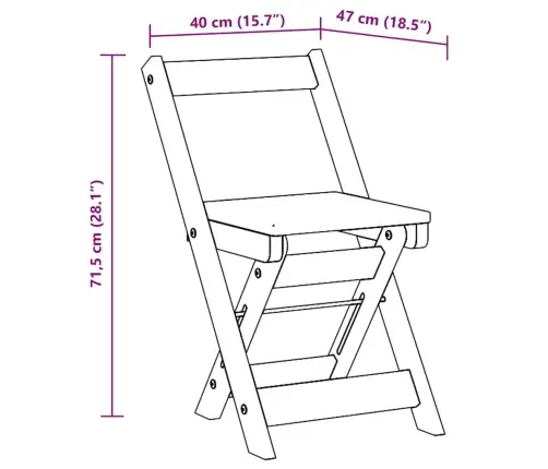 Söögitoolid Kokkupandavad 4 Tk "Corona" Valge Männipuit
