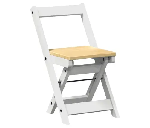 Söögitoolid Kokkupandavad 4 Tk "Corona" Valge Männipuit