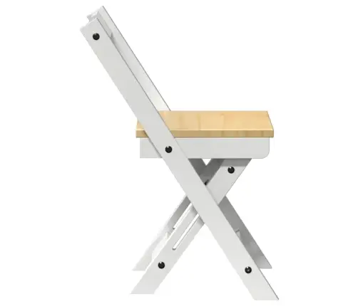 Söögitoolid Kokkupandavad 4 Tk "Corona" Valge Männipuit