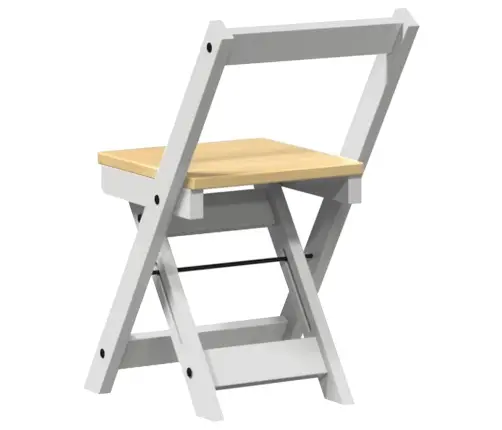 Söögitoolid Kokkupandavad 4 Tk "Corona" Valge Männipuit