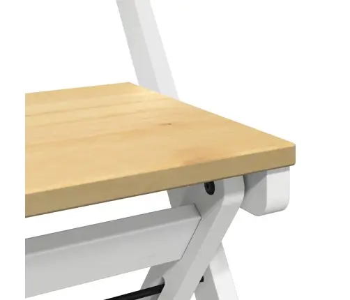 Söögitoolid Kokkupandavad 4 Tk "Corona" Valge Männipuit