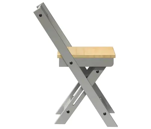 Ēdamistabas Krēsli, Saliekami, 4 Gab., Corona, Pelēks, Priede Vidaxl