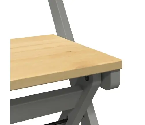 Ēdamistabas Krēsli, Saliekami, 4 Gab., Corona, Pelēks, Priede Vidaxl