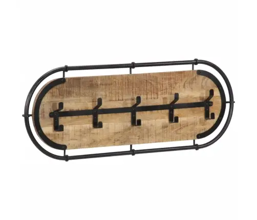 Sienas Drēbju Pakaramais Ar 5 Āķiem, Mango Masīvkoks Vidaxl