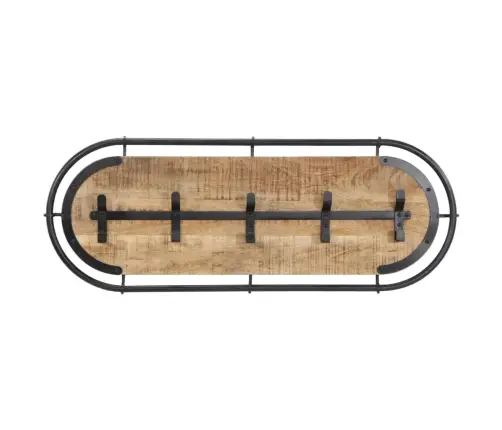 Sienas Drēbju Pakaramais Ar 5 Āķiem, Mango Masīvkoks Vidaxl