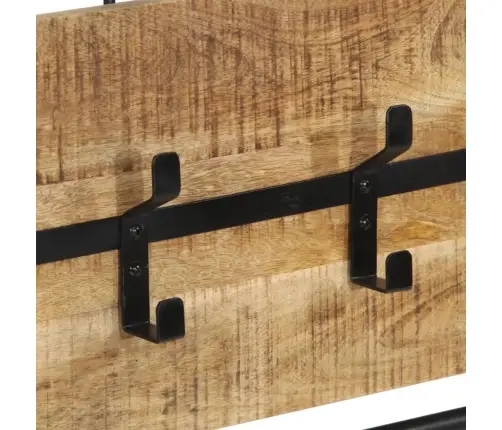 Sienas Drēbju Pakaramais Ar 5 Āķiem, Mango Masīvkoks Vidaxl