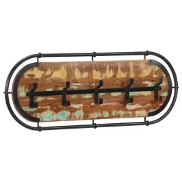 Sienas Drēbju Pakaramais Ar 5 Āķiem, Pārstrādāts Masīvkoks Vidaxl