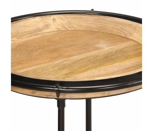 2 Gabalu Sānu Galda Komplekts Masīvkoka Mango Vidaxl