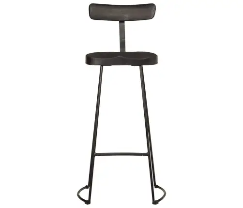 Bāra Krēsli 2 Gab Melni 49X43X103 Cm Masīvkoka Mango Vidaxl