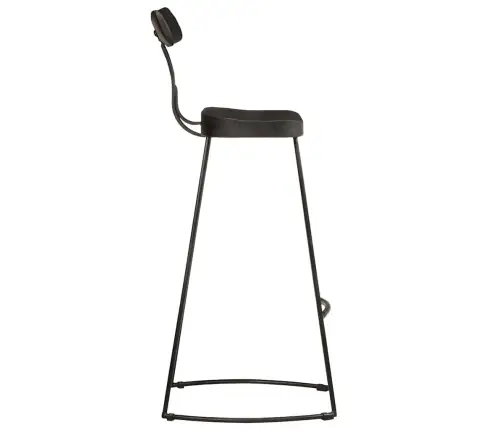 Bāra Krēsli 2 Gab Melni 49X43X103 Cm Masīvkoka Mango Vidaxl