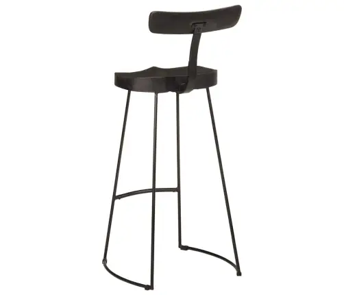 Bāra Krēsli 2 Gab Melni 49X43X103 Cm Masīvkoka Mango Vidaxl