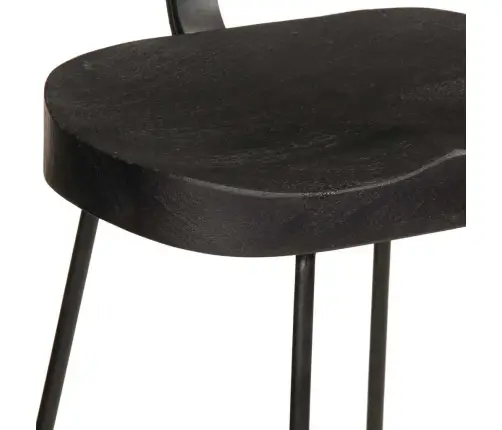 Bāra Krēsli 2 Gab Melni 49X43X103 Cm Masīvkoka Mango Vidaxl