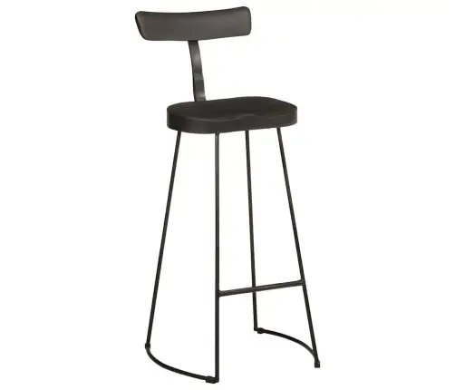 Bāra Krēsli 2 Gab Melni 49X43X103 Cm Masīvkoka Mango Vidaxl