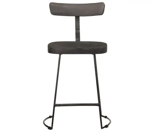 Baro Taburetės, 2Vnt., Juodos, 49X43X79 cm Medžio Masyvo Mango