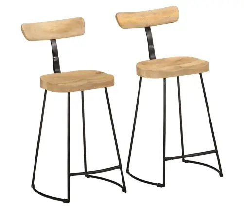 Bāra Krēsli, 2 Gab., 49X43X88 Cm, Mango Masīvkoks Vidaxl